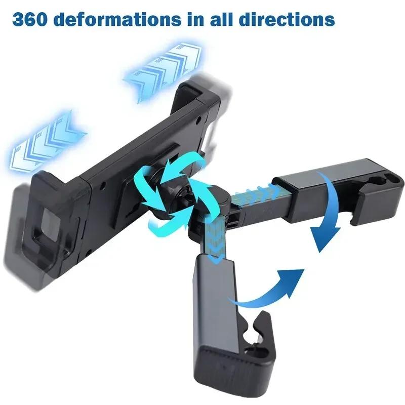 Универсальный держатель для мобильного телефона на подголовник автомобиля, крепление для планшета, регулируемый на 360°, выдвижной, подушка для спины, ленивая подставка для планшета, инструменты