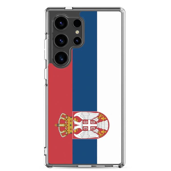 Coque Téléphone - Samsung - Galaxy S24 - Drapeau Serbie - Souple - Multicolore