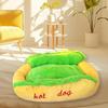 Plush Dog Bed Food Shape Non-slip Plush Soft Cat Sofa Removable Washable Fine Fiber Soft Dog Bed For Small Breed Puppy Kitten