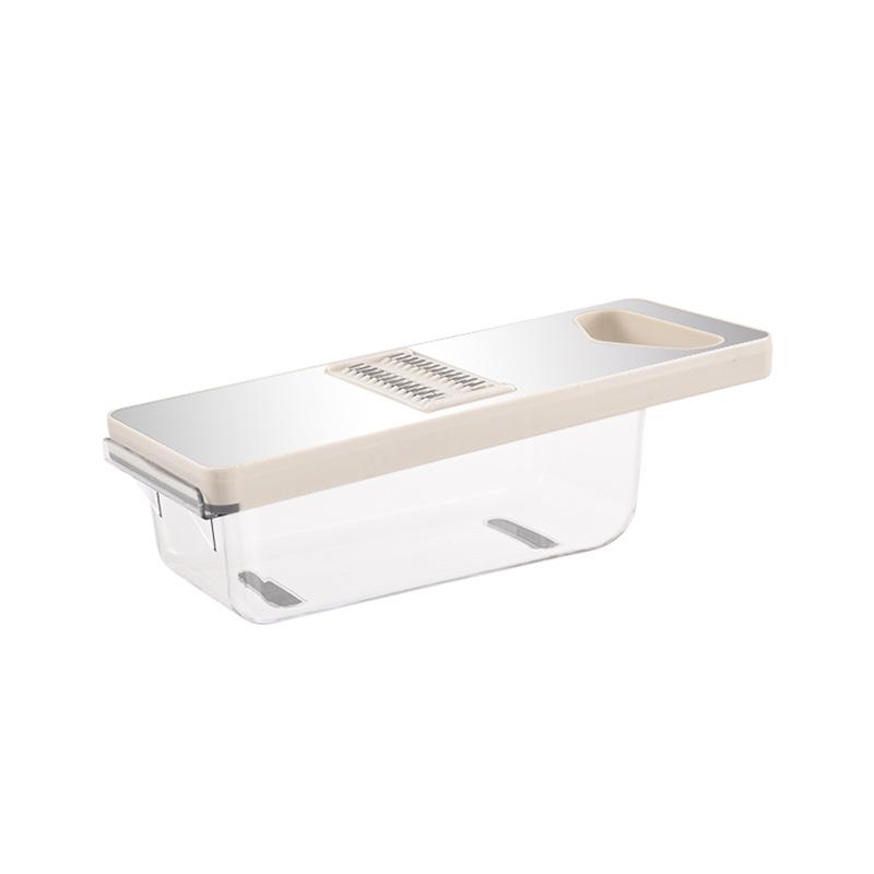 Бытовая овощерезка из нержавеющей стали Кухонная овощерезка и терка для картофеля Нескользящая ручка с защитой для рук и теркой