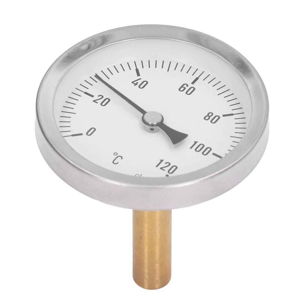 63mm Dial Thermometer Barbecue Pointer Type Thermometer 0‑120 Degrees C Bimetallic Temperature Gauge for