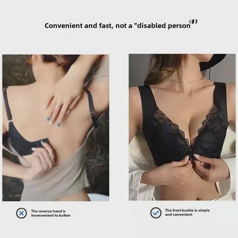 Women's Cross-Border Bralette: Thin, Wire-Free, Anti-Sagging, Front Buckle, for All Sizes
