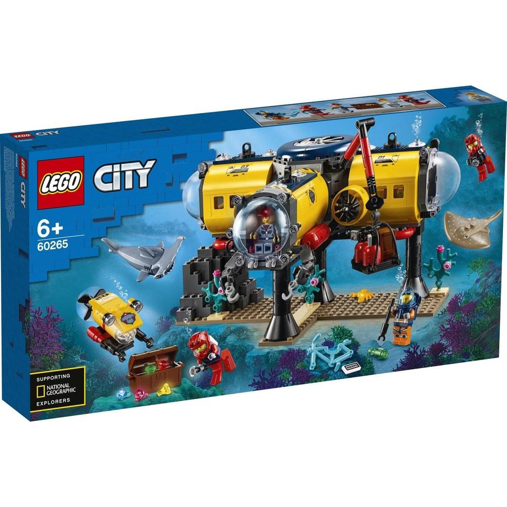 Конструктор LEGO City Подводная исследовательская база 60265 Набор строительных блоков для мальчиков и девочек от 6 лет