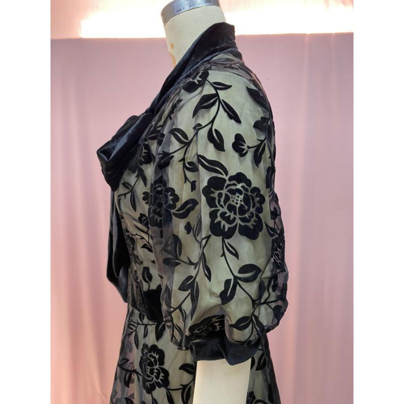 Женские летние тонкие платья с темпераментным воротником и сетчатой талией, кружевные сращивания