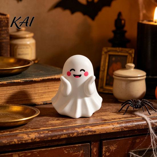 Оригинальный Декор Офисного Стола Хэллоуинский Держатель для Ручек в Виде Призрака, Милая Мини-Фигурка Декор, Забавный Настольный Стаканчик-Подставка для Карандашей Украшение, Креативный Органайзер