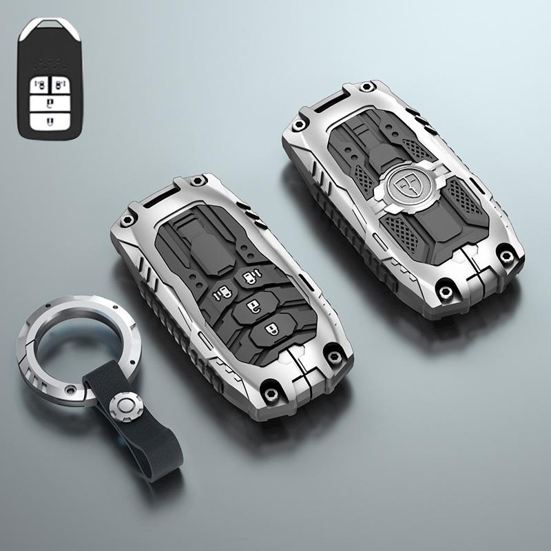 Чехол-держатель для корпуса брелока автомобильного ключа из сплава для Honda Civic Accord Cr-v Pilot Crv 2015 2016 2017 2018 2019 2020 2021 Аксессуары