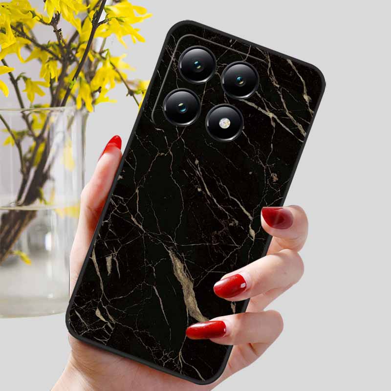 Для Xiaomi 14T / 14T Pro Чехол Модный Черный ТПУ Мраморный Расписной Чехол для Xiaomi 14T Pro Ударопрочный Корпус Capa Силиконовый Мешок 6.67''