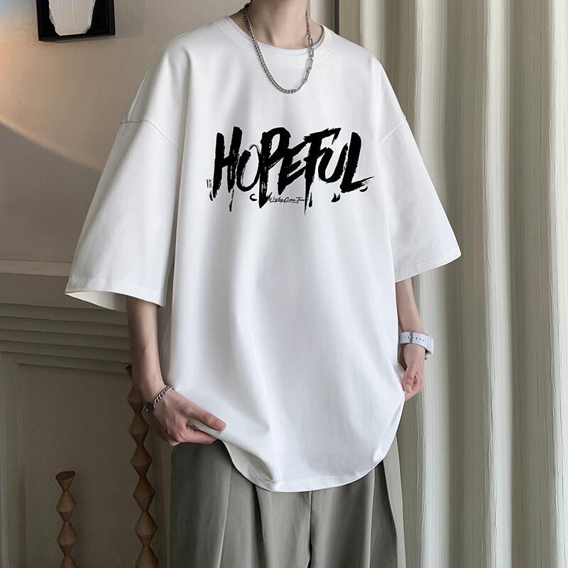 Unisexs Cotton Tshirts White Unisex Oversized T Shirt Letter Print Funny Summer Casual Wear 5XL Tee Shirts Big Size Male Clothes