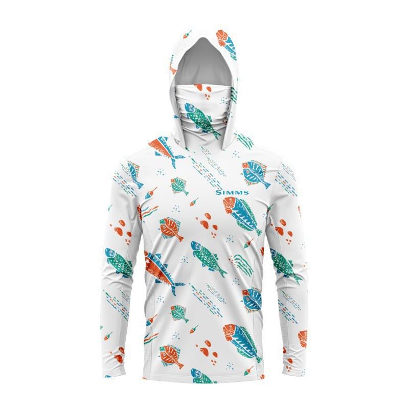 Mens Quick-Dry Fishing Hoodie With Face Cover Outdoor Bass Spinning Apparel Lightweight Sun Protection Shirt