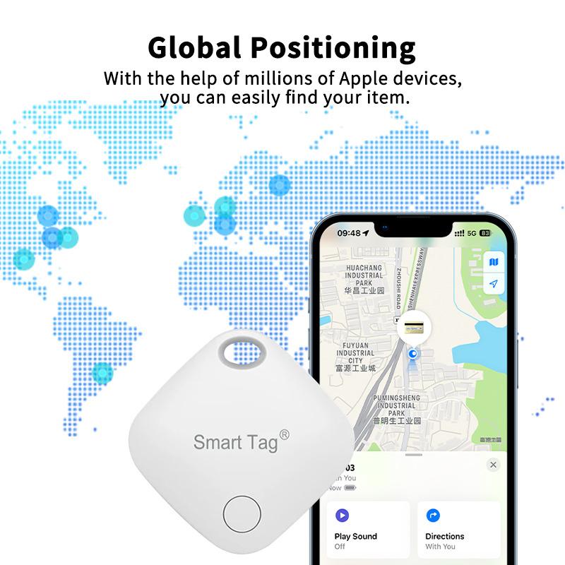 Bluetooth GPS Smart Tag Works with Apple Find My APP Anti Lose Reminder Device for Iphone Tag Replacement Locator MFI Rated
