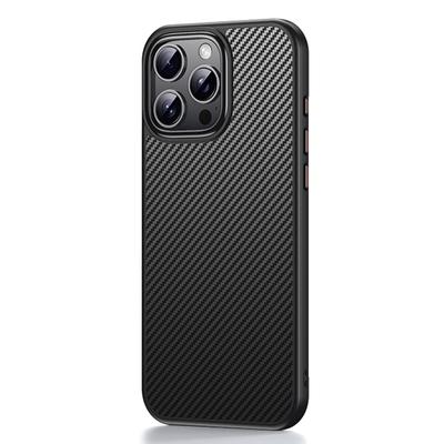 Магнитный чехол для iPhone 16 Pro, совместимый с MagSafe, чехол из ПК + ТПУ с текстурой углеродного волокна