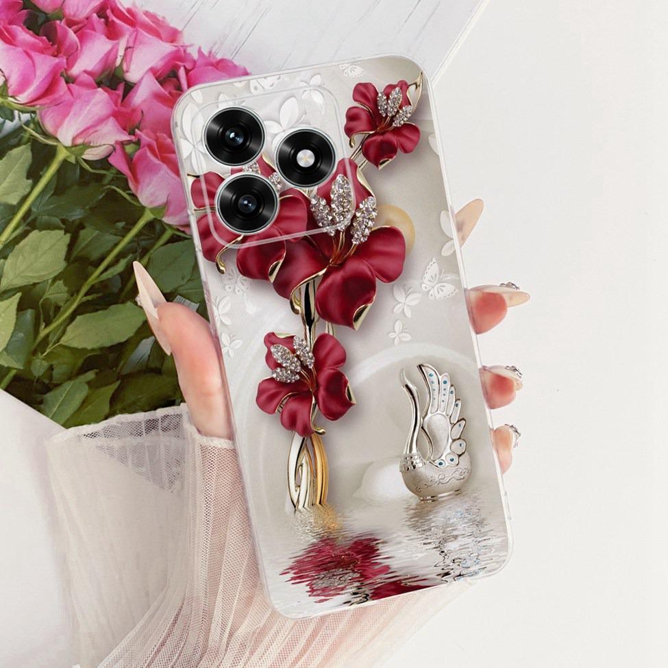Case For Honor X5C Plus Cover Transparent Luxury Cute Cat Fashion Butterfly Cool Painted Casing For Honor X5cPlus