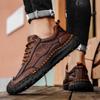 Men's Outdoor Casual Leather Shoes Retro Style Male Sneakers Adult Non-Slip Casual Desert Hiking Footwear Treking Shoes Trainers