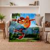 Crash Bandicoot  Soft Warm Flannel Blankets Comfortable Blanket for Home Decoration Gifting