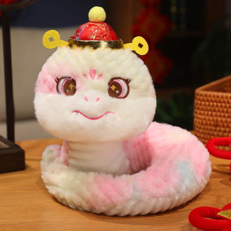 And Cute Colorful 30cm Plush Snake Toy For New Year And Zodiac Gifts Festival