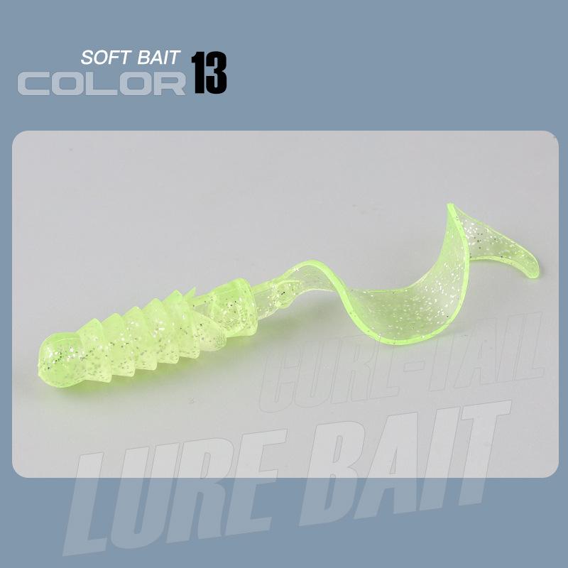 Большая волна, кудрявый хвост, мягкая приманка для окуня и мандаринки