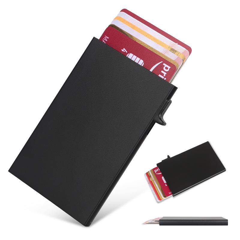 Мужской алюминиевый держатель для карт с RFID-защитой от кражи и хранилище для документов