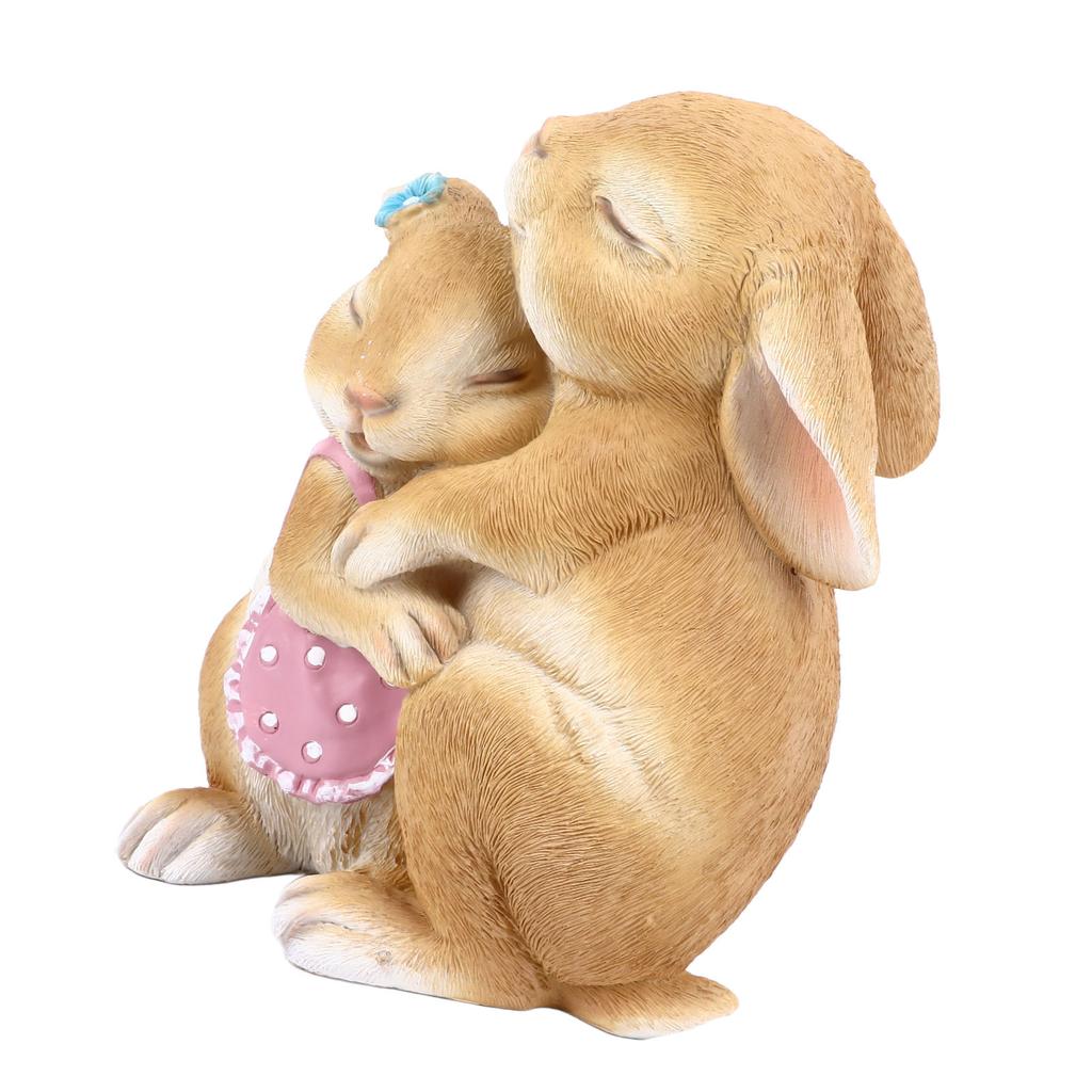 Садовая статуя кролика, неувядаемый орнамент кролика из смолы, очаровательная изысканная фигурка животного для лужайки, двора, патио