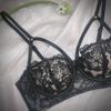 French Lace Bunny Ear Push-Up Bra Set with Underwire for Women