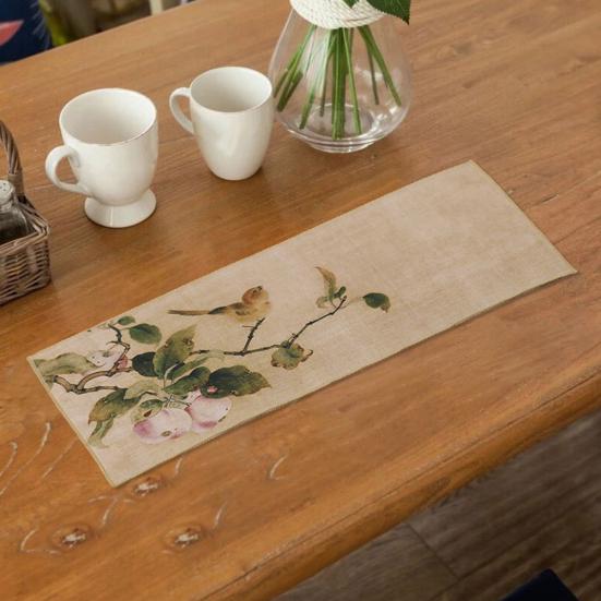 Tea Towel Chinese Painting Tea Coaster Exquisite Workmanship Strong Water Absorption Table Mat for Home