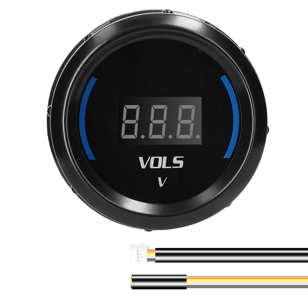 52mm Voltmeter Voltage Gauge Car Digital Meter LED Display 8-18V with Alarm Function for Car Truck