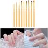 9PCS Nail Art Brushes Set Detail Nail Design Painting Brush Fine Nail Drawing Tools Nail Extension Gels Brush Builder