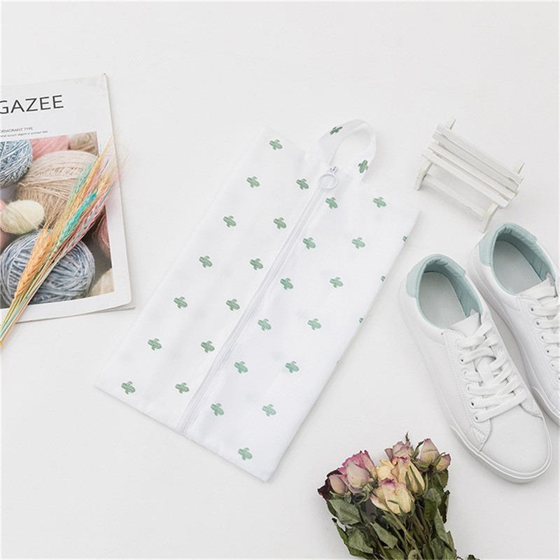 Portable Travel Foldable Shoe Bag Polyester Storage Case Convenient Pouch Organizer Shoes Sorting Zipper Tote