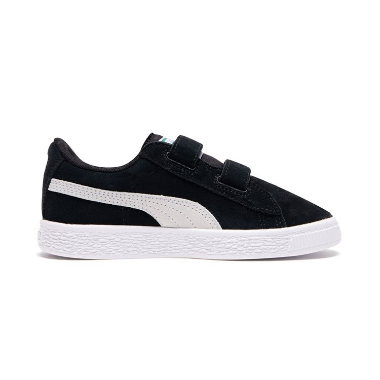 Puma 2 Straps Velcro Casual Low-Top Skate Shoes Kids Sneakers Black White 359595-01