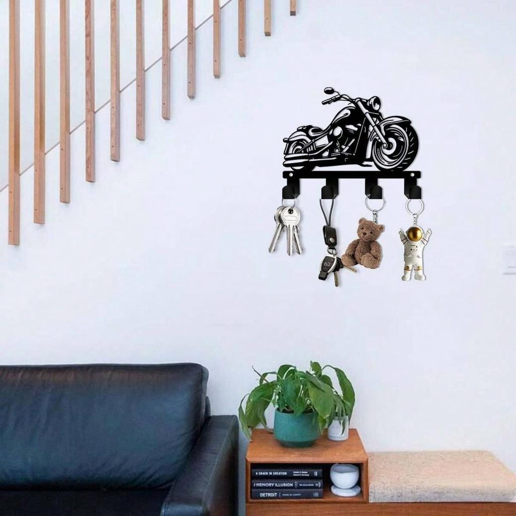 Металлический Держатель для Ключей Мотоцикла Настенный Декор для Ключей Колпачков 5,9 Дюйма Рустикальный Дом Офис Кухня Крыльцо