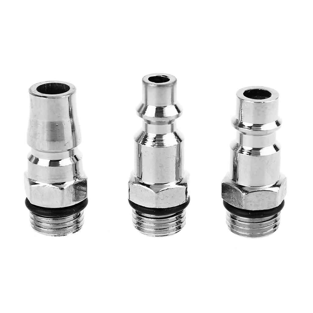 3 шт./комплект 1/4" NPT Быстроразъемный соединитель для воздушного шланга Фитинги Практичный US JP EU Тип Комплект Штекер Компрессор для Промышленного использования