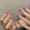 Французские наклейки для ногтей однотонные 'Румянец' (30 шт.) - Универсальное и отбеливающее для осени/зимы