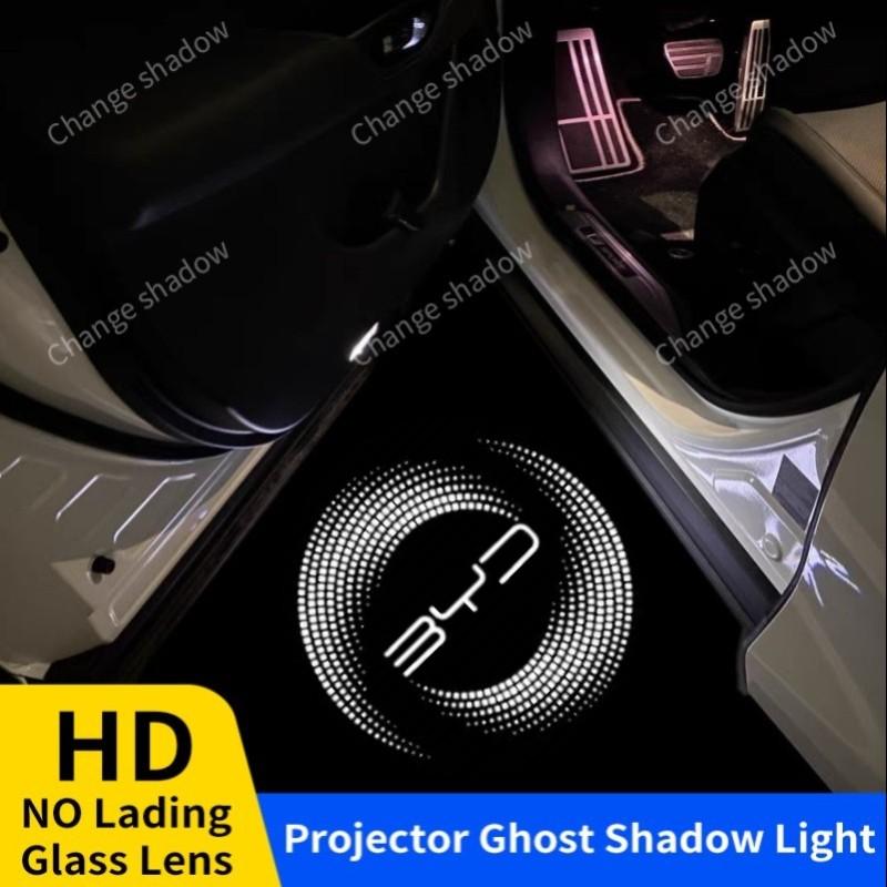 2 шт. HD LED Подсветка дверей автомобиля Проектор Световой Призрачная тень Атмосферный свет Для BYD ATTO3 YUAN PLUS Han Sealion 6 Song Plus