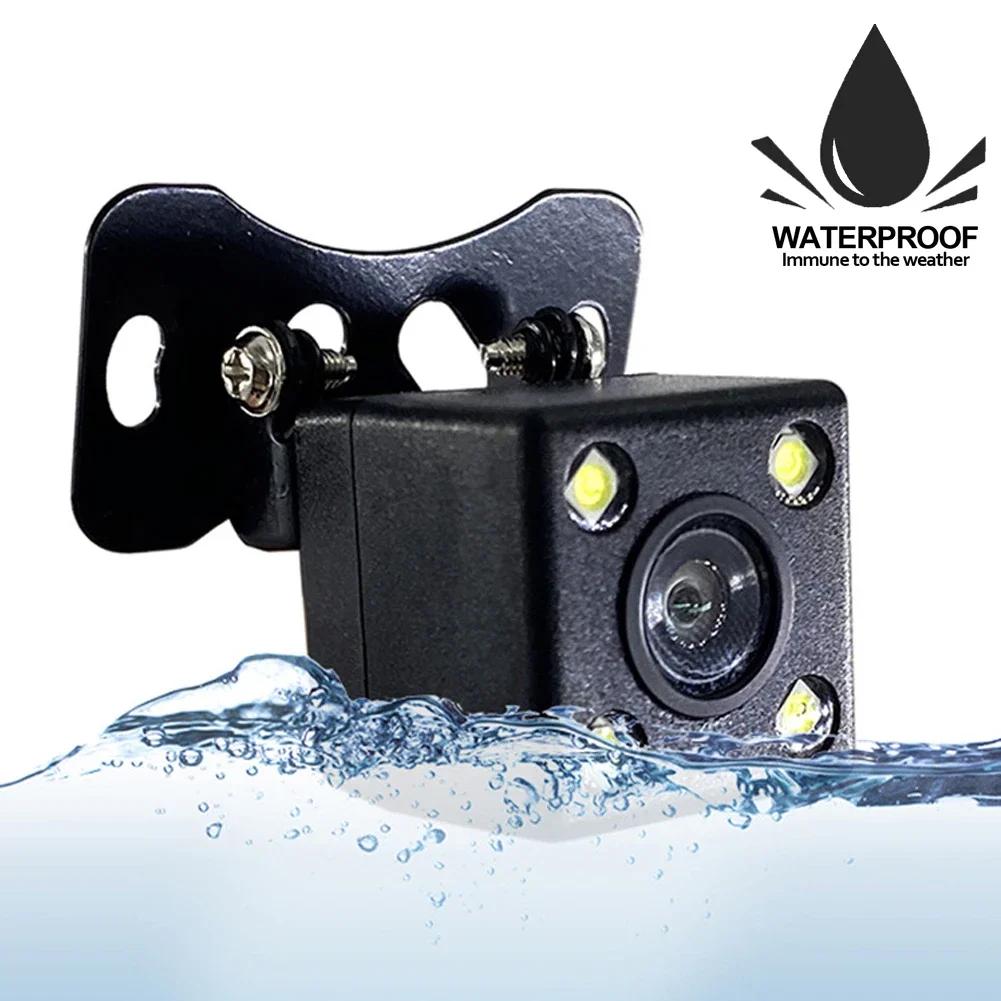 Автомобильная камера заднего вида, камера заднего вида для парковки, водонепроницаемая IP68, светодиодный монитор заднего вида с ПЗС-матрицей и функцией ночного видения, изображение высокой четкости