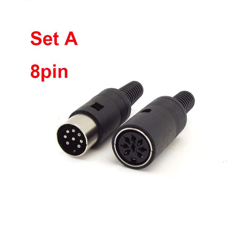 Адаптер аудио DIN 3/4/5/6/7/8 Pin DIN Male Female Plug с пластиковой ручкой Female Socket Корпусной разъем для крепления на панель