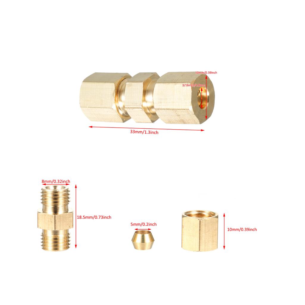 316-дюймовый компрессионный фитинг, медный компрессионный трубный фитинг, адаптер тормозной магистрали, фитинги без утечки