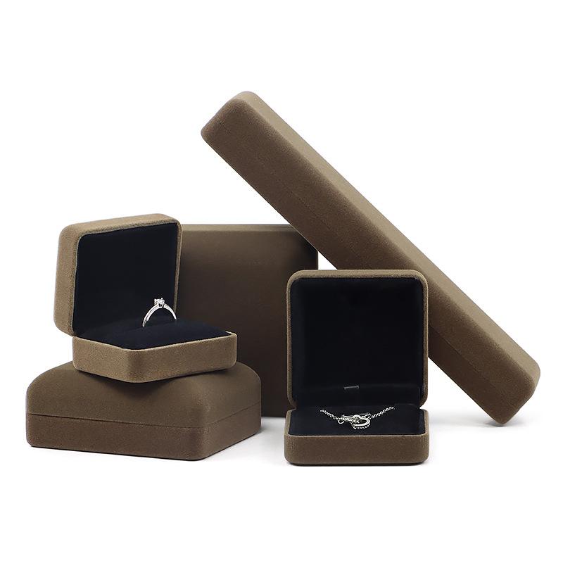 High end velvet iron box jewelry box, gold jewelry jade gift ring box, necklace bracelet jewelry packaging box