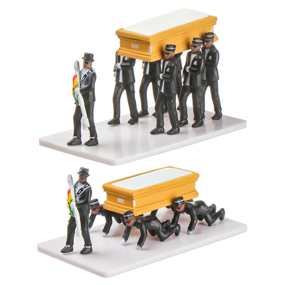 Toys Accessories Funny Model Ghana Dance Cosplay Coffin Dancing Figurine Black Man Pallbearer Team