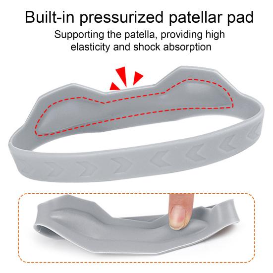 2 Pcs Silicone Patella Band Patellar Tendon Stabilizer Knee Brace for Knee Pain And Tendonitis Knee Support Strap