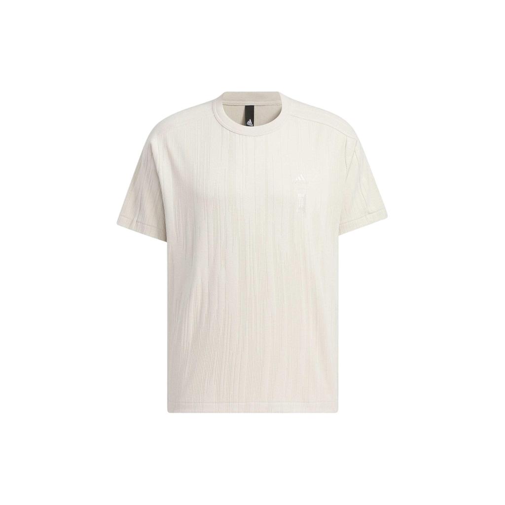 Adidas Wuji Jacquard Tee Men Tops Brown IW1517