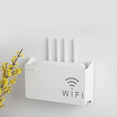 Корзины Настенный маршрутизатор Box Office Media Decor Console Wifi Wifi Box Беспроводные ящики для хранения Кронштейн для стойки Подвесные украшения Настенная полка