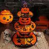 Halloween Cake Stand Hand-Folded Assembled 3 Tier Cupcake Stand Happy Halloween Home Party Decoration Supplies