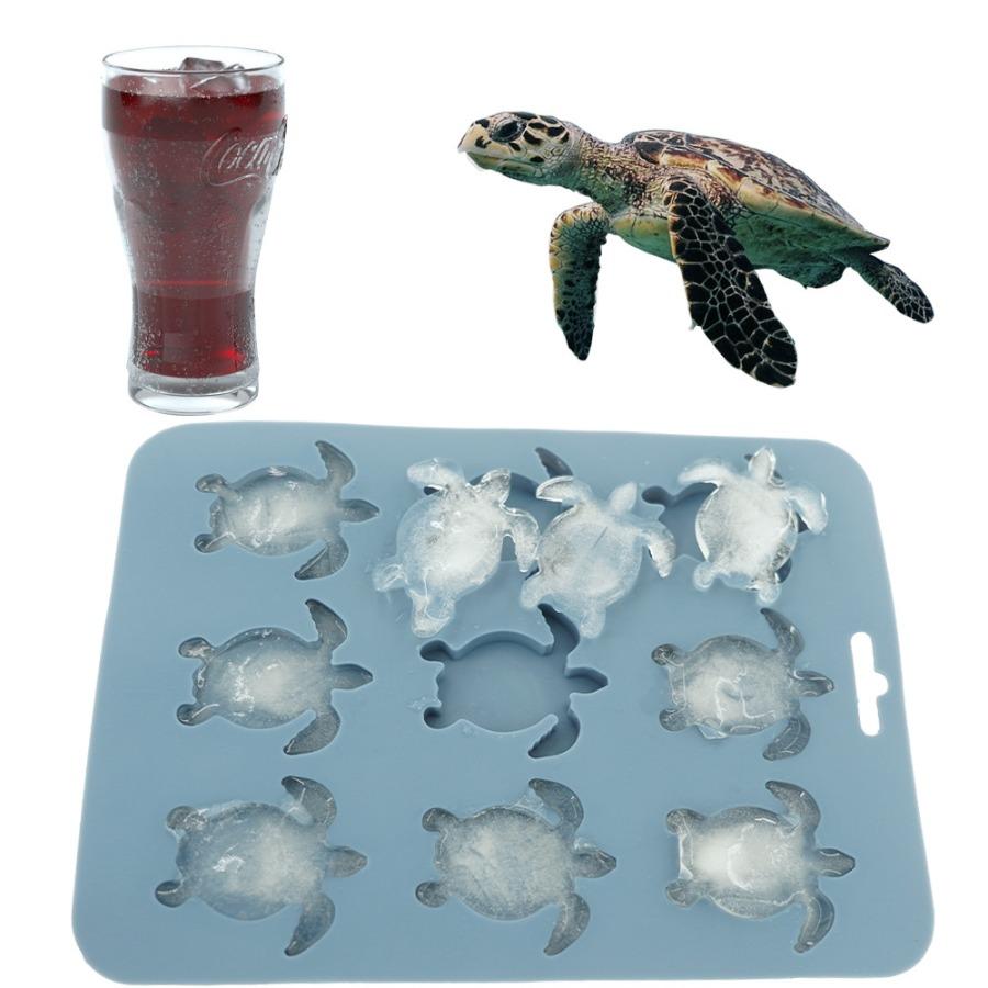 Home Silicone Ice Grid Creative Turtle Animal Ice Mold Multifunctional DIY Chocolate Biscuit Baking Mold Kitchen Accessories