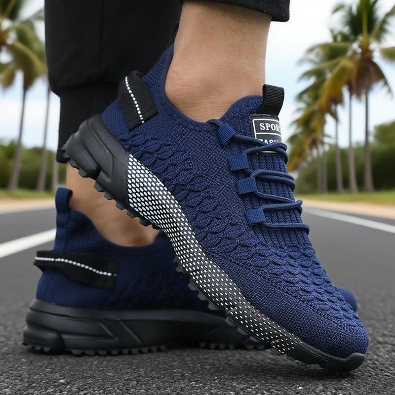 Running Shoes For Men Breathable Outdoor Lightweight Sneakers Man Designer Mesh Sneaker Lace-Up Male Athletic Training Footwear