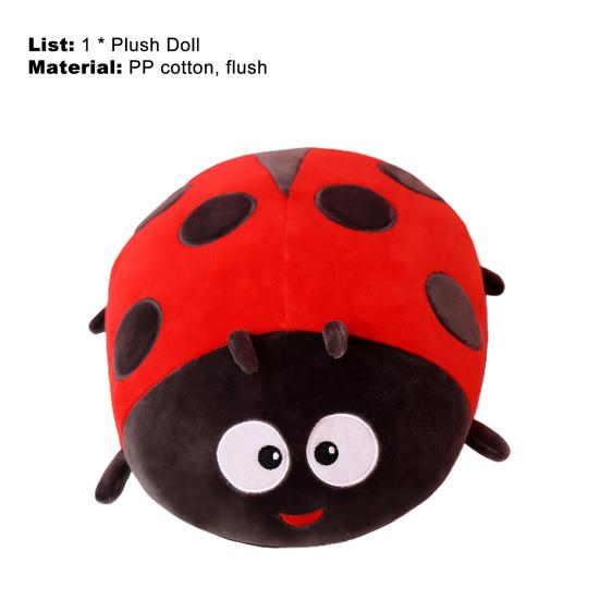 Ladybug Cushion Skin-friendly Breathable Fine Workmanship Decor Stuffed Ladybird Bee Pillow for Home