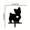 Милый колышек для сада собаки, железный силуэт, металлический знак для двора, креативное украшение для двора и сада для поминовения питомца