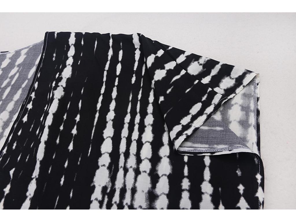 Черно-белый кардиган тай-дай, пляжное платье и накидка для купальника