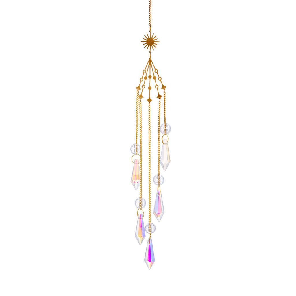 Galaxy Crystal Suncatcher Wind Chime - Rainbow Light Pendant Decoration