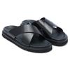New Elegant Men's Pure Leather Non-slip Slippers Top Grade Cowhide Vamp Soft Comfortable Breathable Mens Daily Sandals Shoes