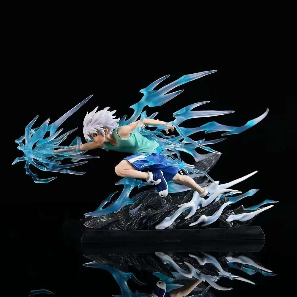 Cartoon Anime Hunter x Hunter GK Figure Model Killua Zoldyck Gon Battle Scene Collection Statue Toy Doll Decoration Gift