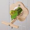 Bite Resistant Bird Flower Mirror Toy Hanging Parrot Swing Toy Parrot Swing Stand  Cage Accessories